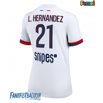 Paris Saint-Germain Lucas Hernandez #21 Tricou Fotbal Replică 2025-26 Femei Deplasare